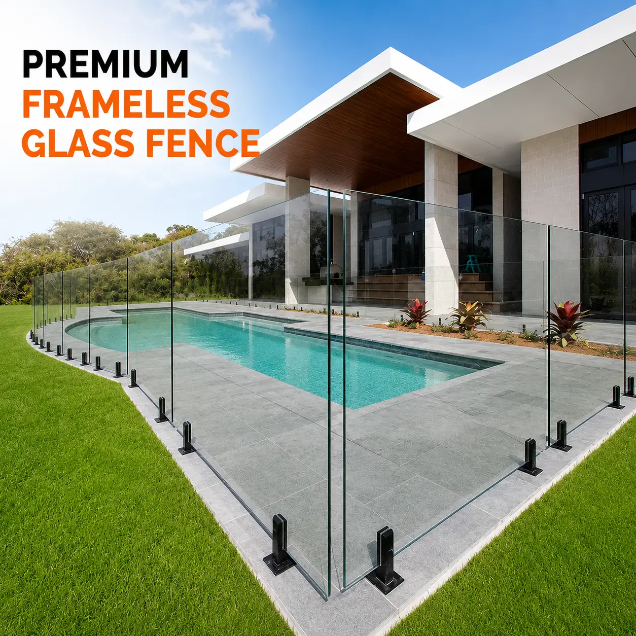 Premium pool safety fence